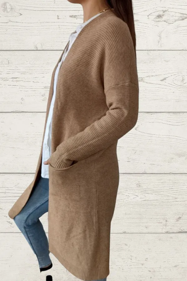 Long Horizontal Knit Tank Top