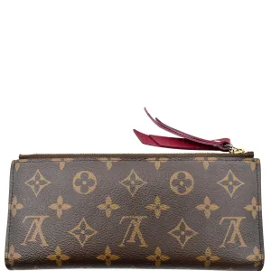 LOUIS VUITTON Adele Monogram Canvas Wallet Brown