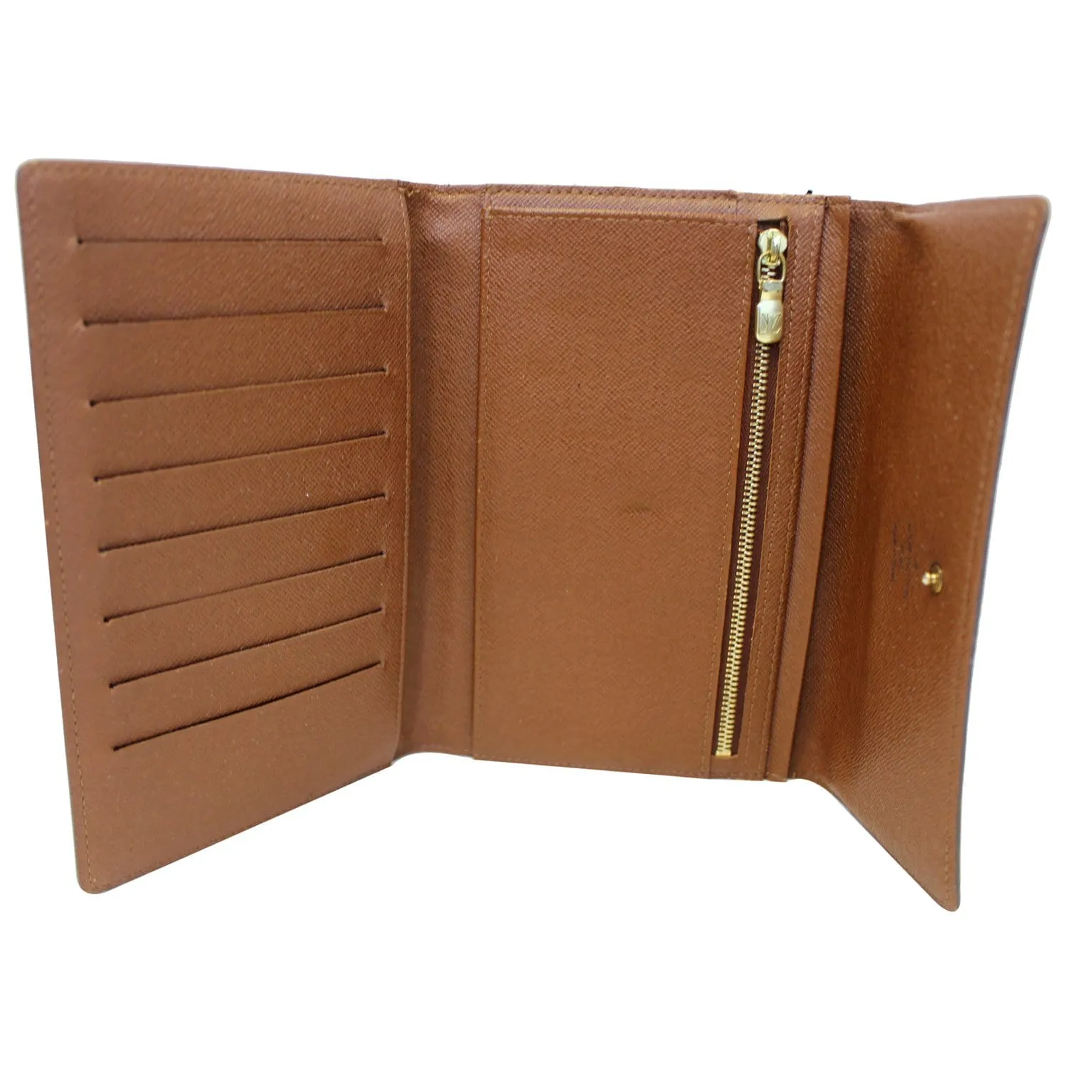 LOUIS VUITTON Alexandra Monogram Canvas Long Wallet Brown