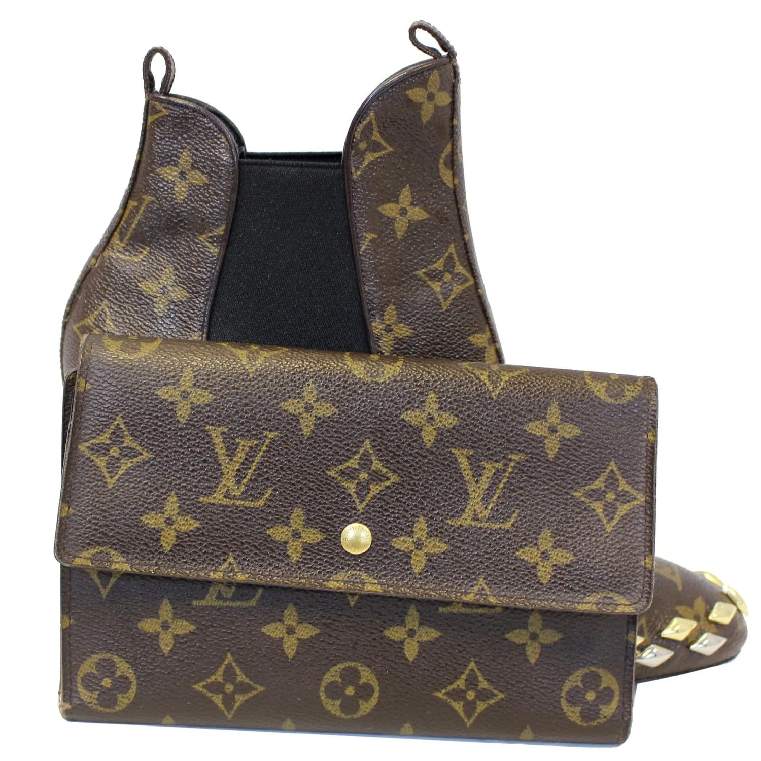 LOUIS VUITTON Alexandra Monogram Canvas Long Wallet Brown