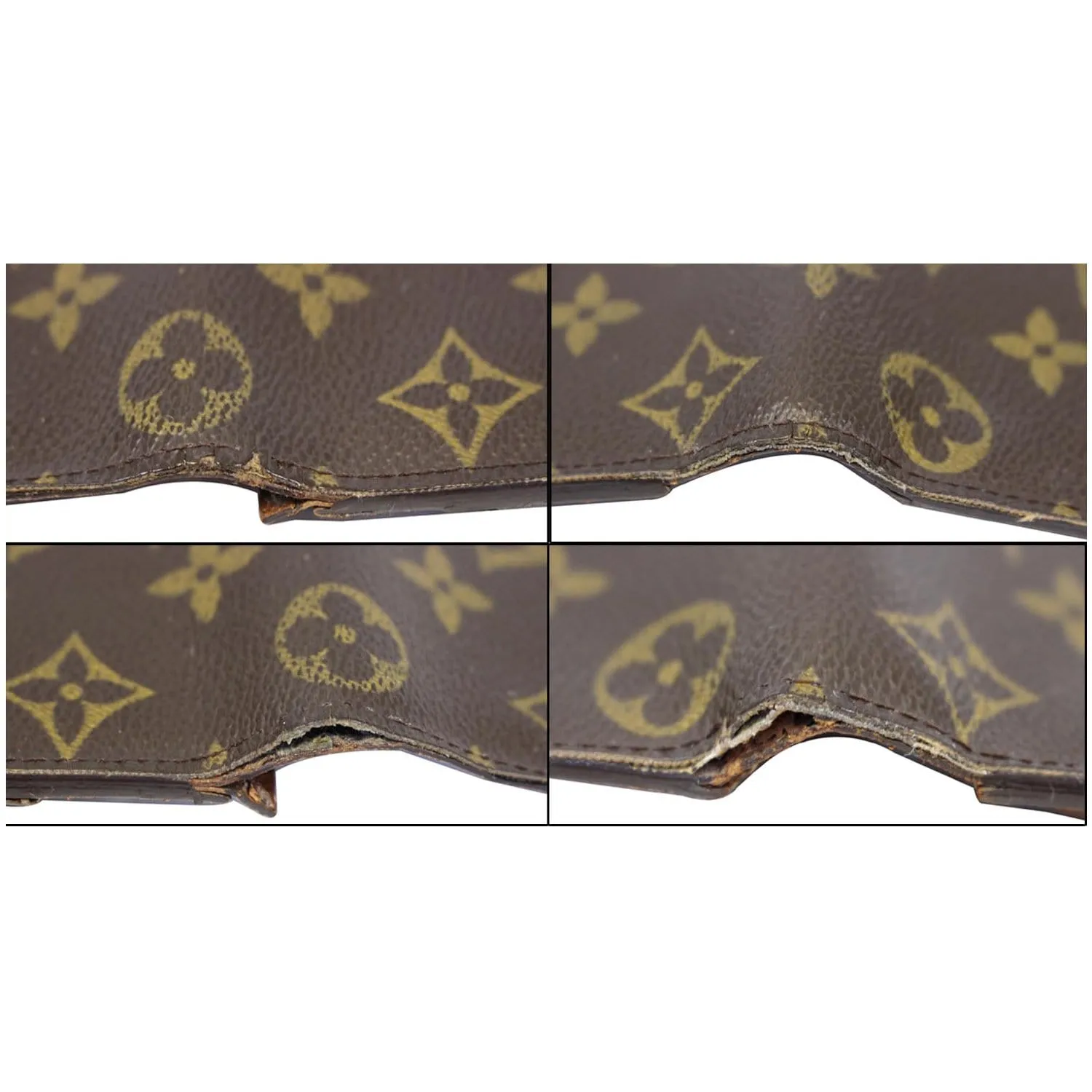 LOUIS VUITTON Alexandra Monogram Canvas Long Wallet Brown