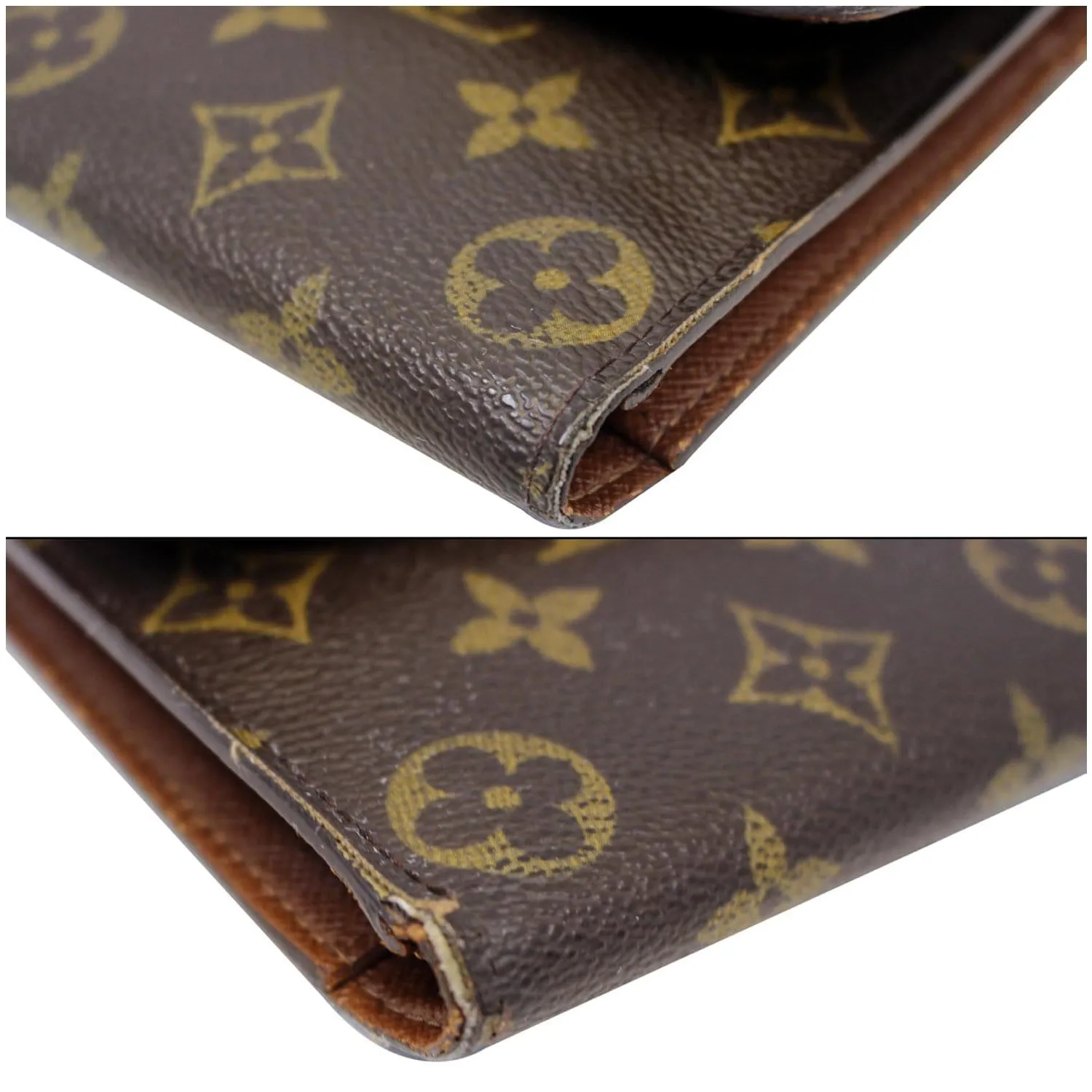 LOUIS VUITTON Alexandra Monogram Canvas Long Wallet Brown