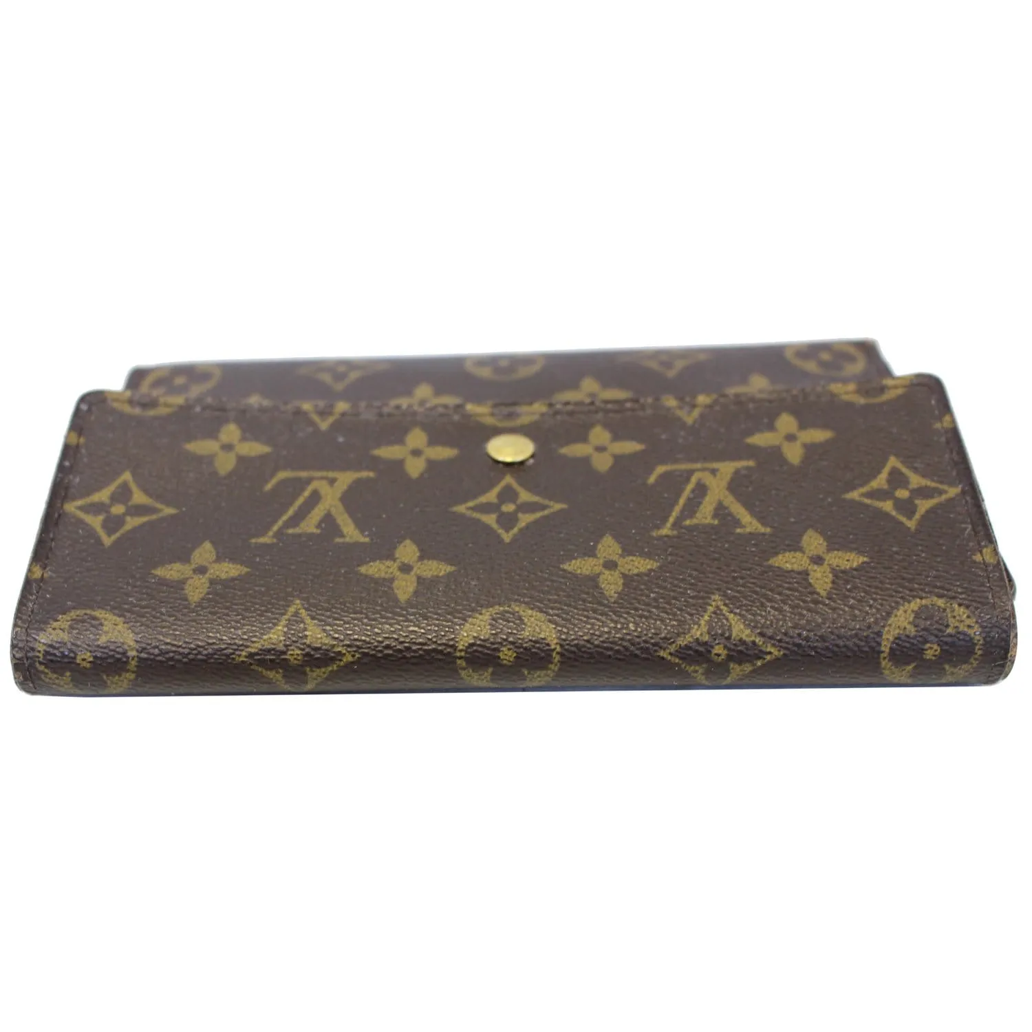 LOUIS VUITTON Alexandra Monogram Canvas Long Wallet Brown