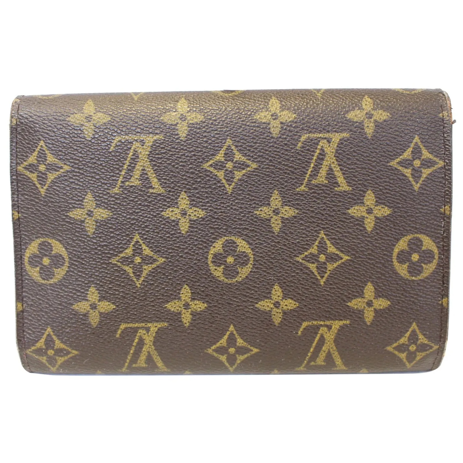 LOUIS VUITTON Alexandra Monogram Canvas Long Wallet Brown