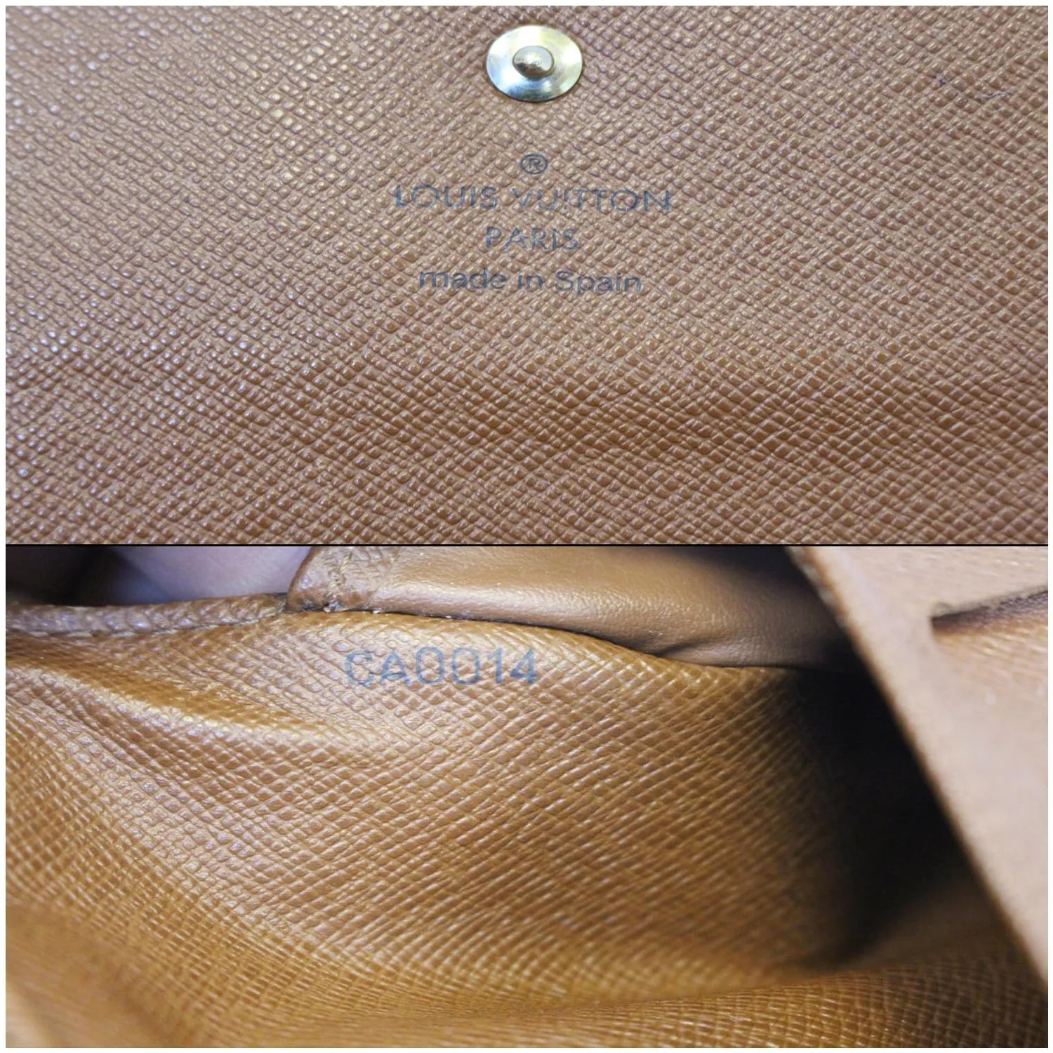 LOUIS VUITTON Alexandra Monogram Canvas Long Wallet Brown