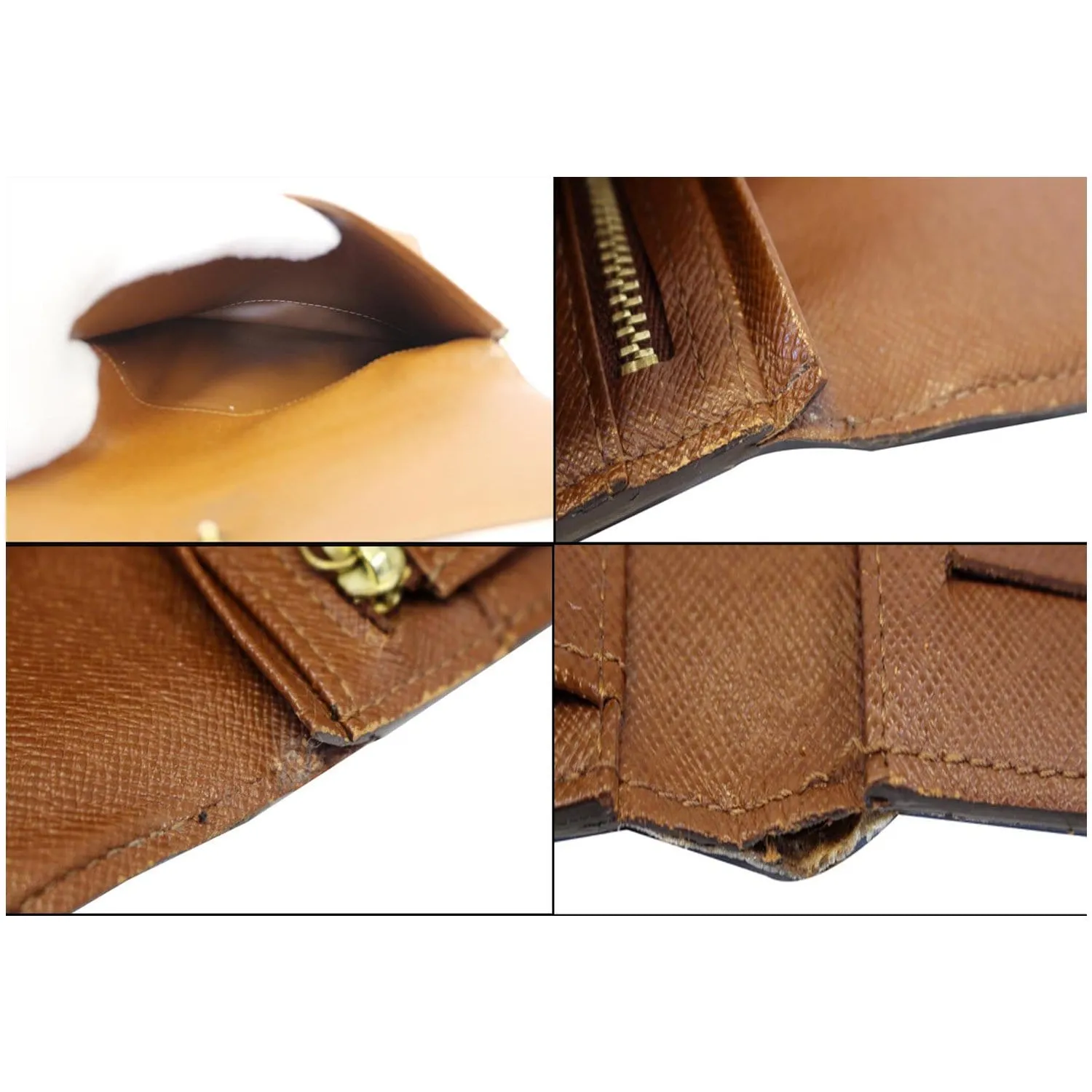 LOUIS VUITTON Alexandra Monogram Canvas Long Wallet Brown