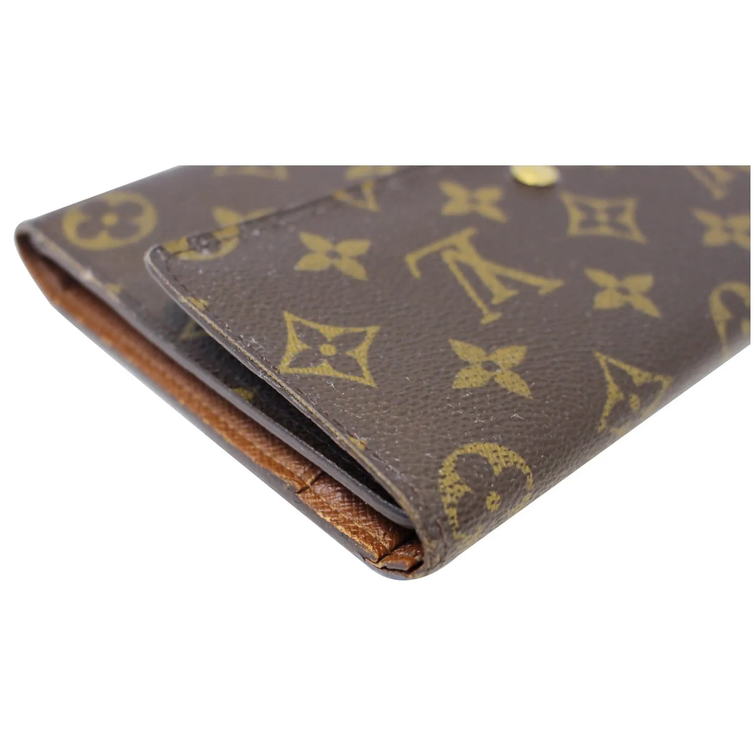 LOUIS VUITTON Alexandra Monogram Canvas Long Wallet Brown