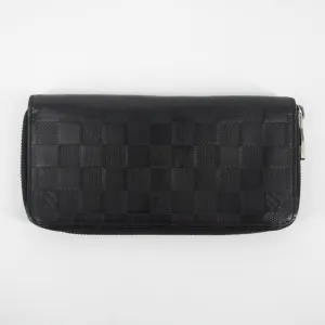 Louis Vuitton Black Damier Infini Vertical Zippy Wallet #2267