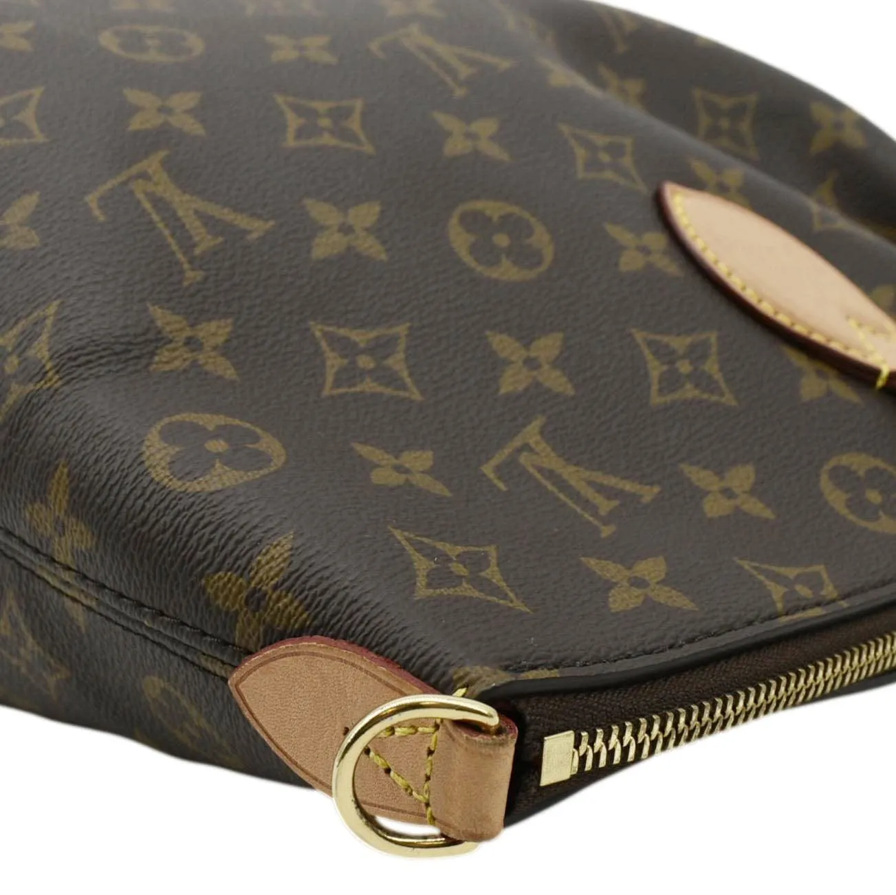 LOUIS VUITTON Boetie MM Monogram Canvas Shoulder Bag Brown