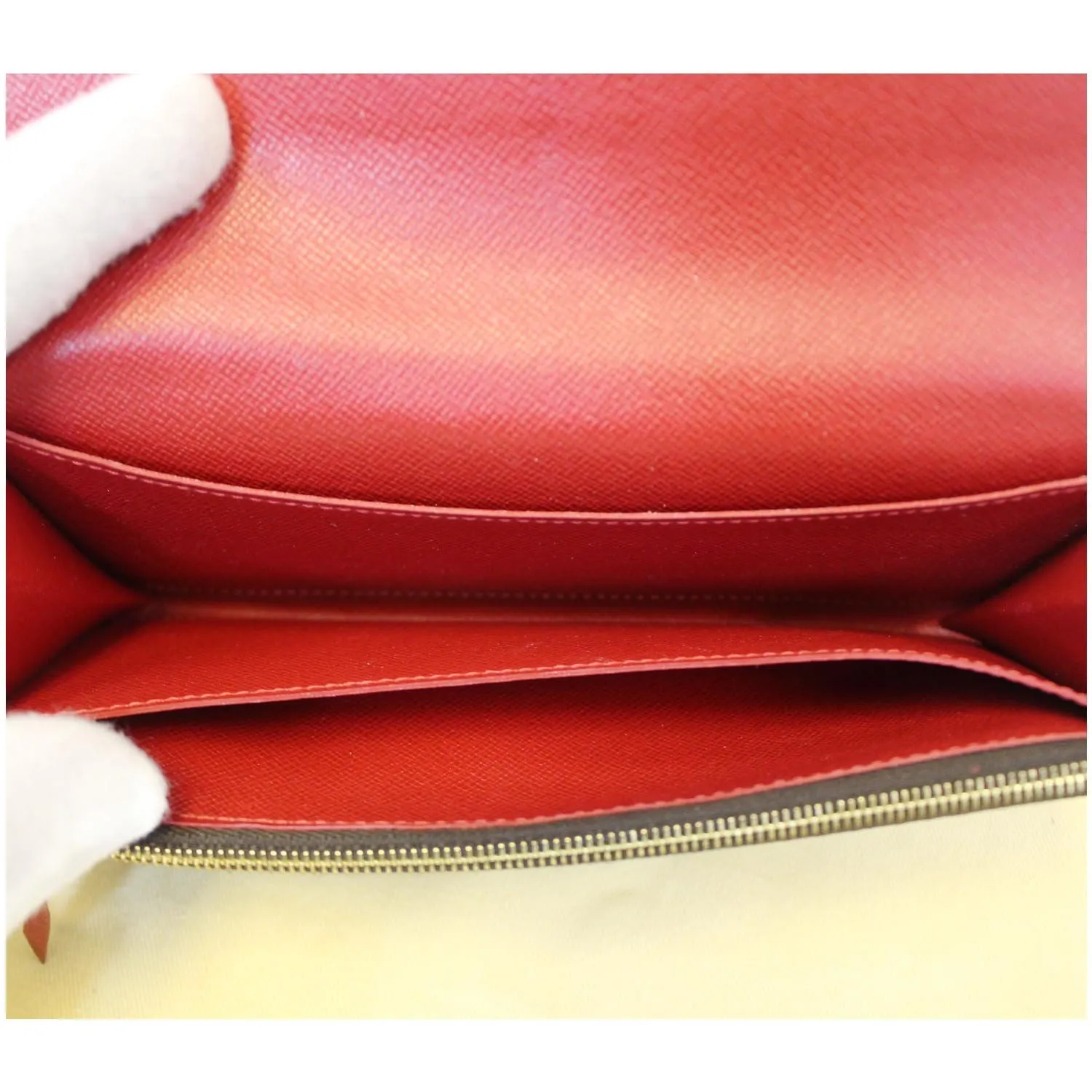 LOUIS VUITTON Caissa Damier Ebene Wallet Brown