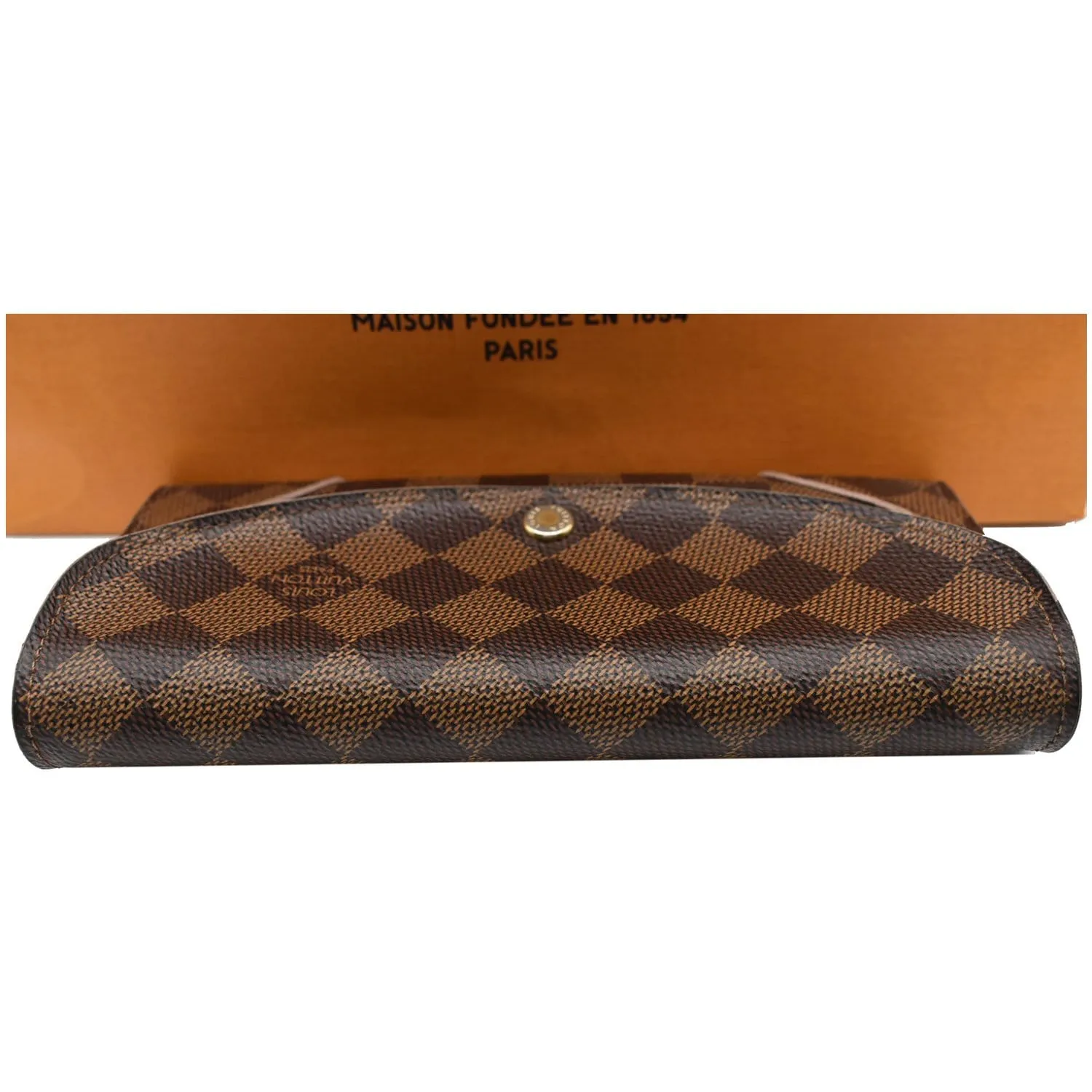 LOUIS VUITTON Caissa Damier Ebene Wallet Rose Ballerine