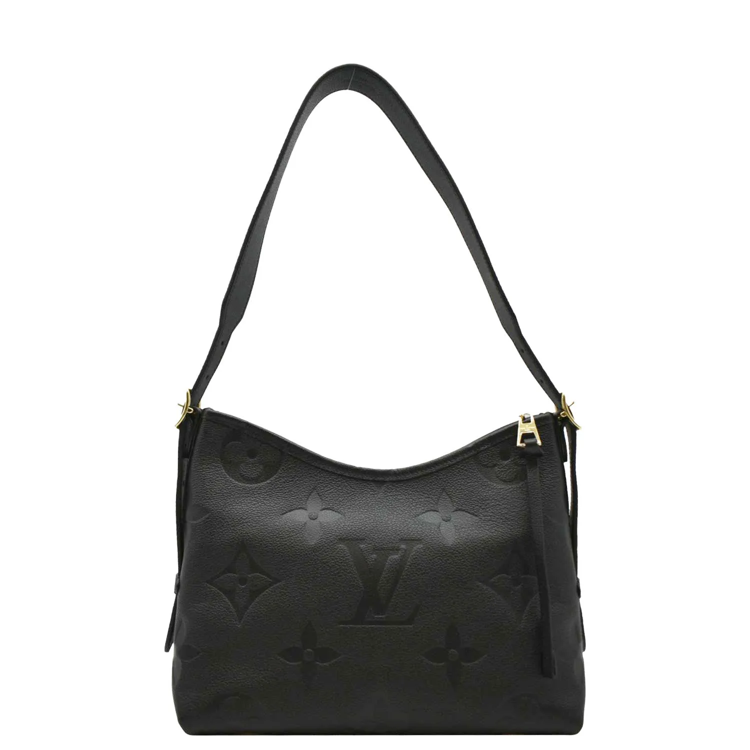 LOUIS VUITTON Carryall PM  Monogram Empreinte Leather Shoulder Bag Black