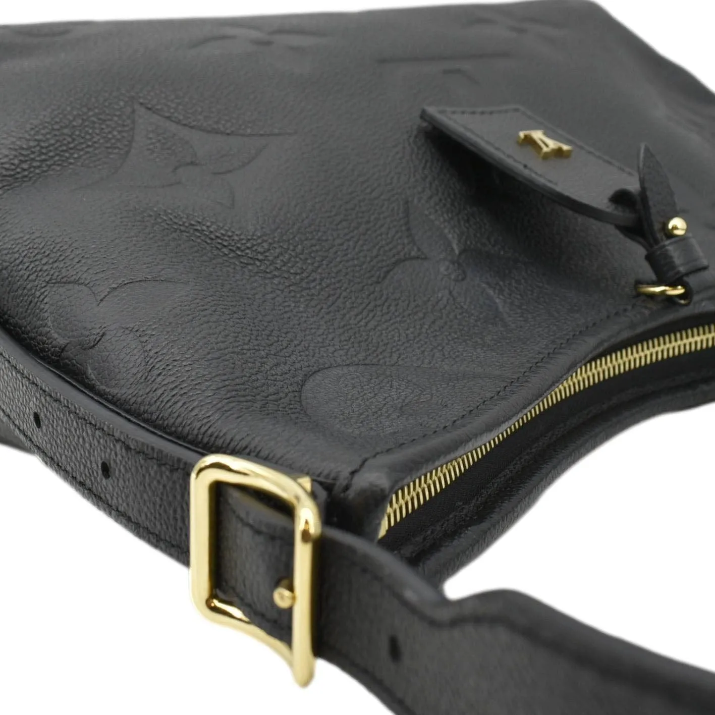 LOUIS VUITTON Carryall PM Monogram Empreinte Leather Shoulder Bag Black