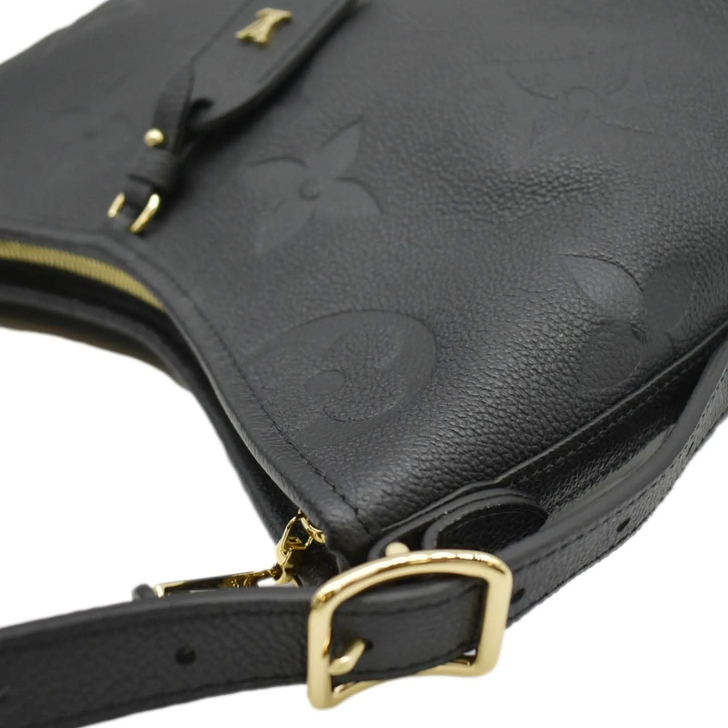 LOUIS VUITTON Carryall PM  Monogram Empreinte Leather Shoulder Bag Black