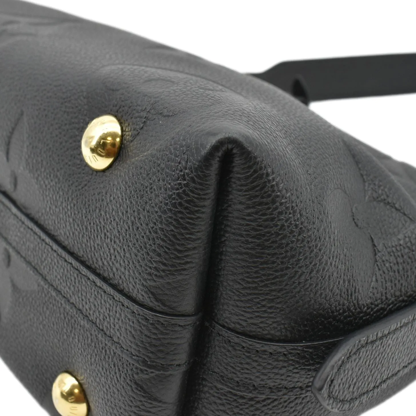 LOUIS VUITTON Carryall PM Monogram Empreinte Leather Shoulder Bag Black
