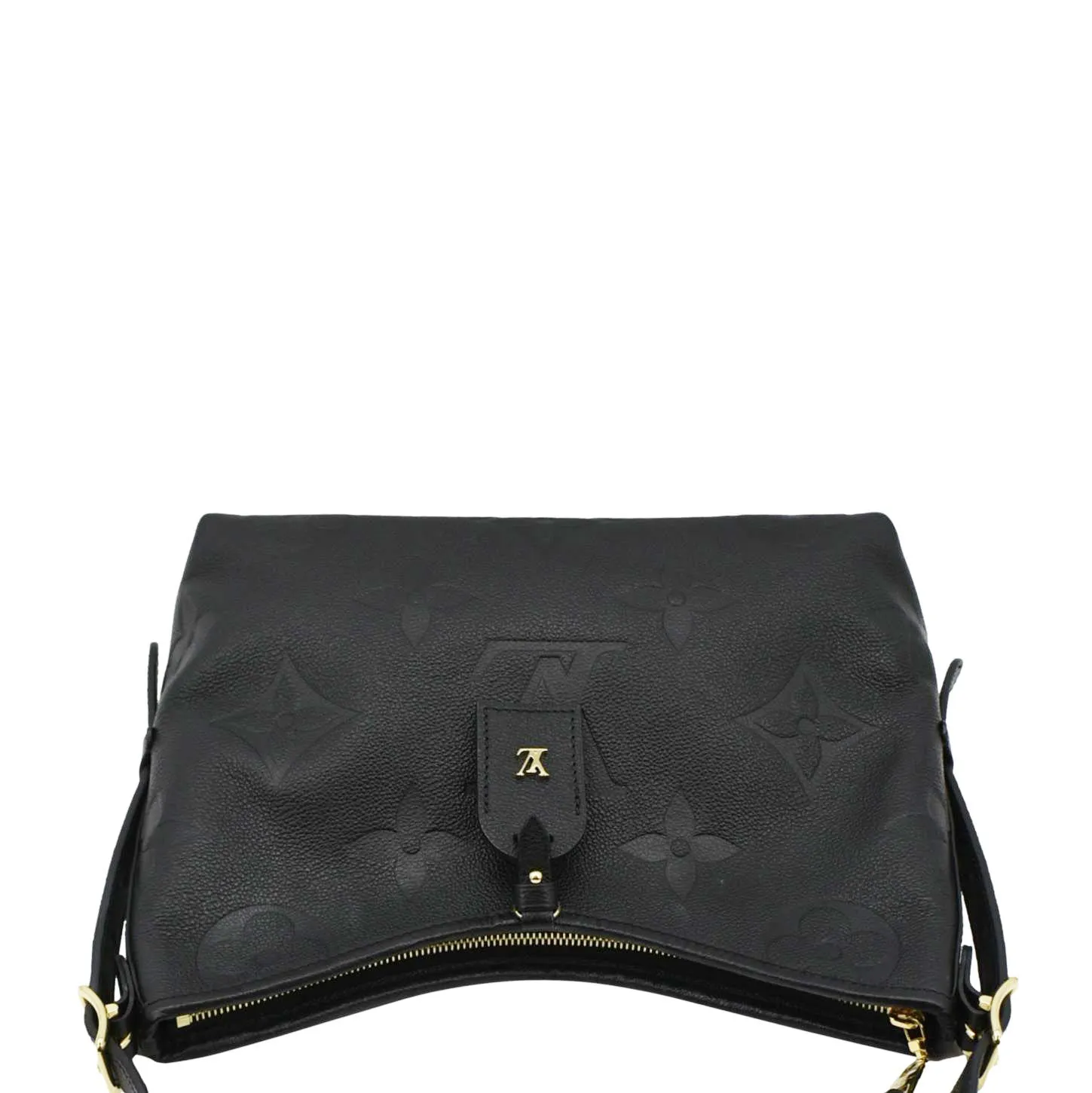LOUIS VUITTON Carryall PM Monogram Empreinte Leather Shoulder Bag Black