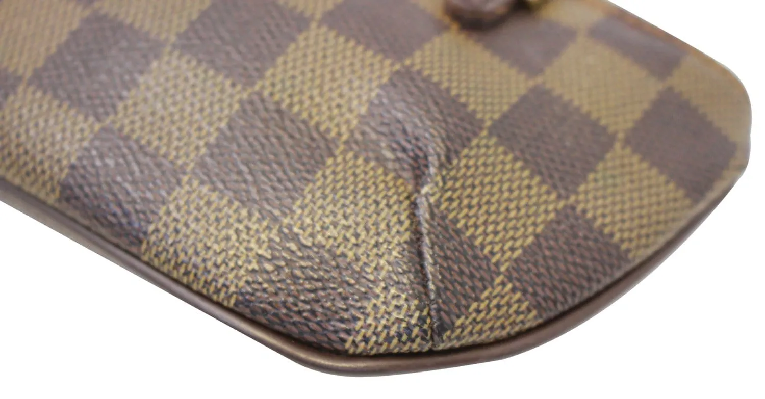 LOUIS VUITTON Damier Ebene Brown Pouch - Sale
