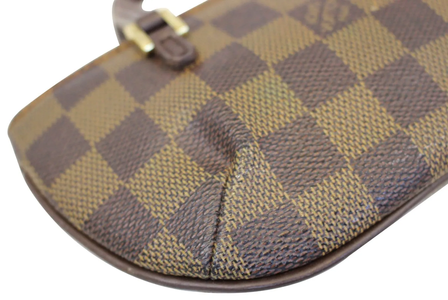 LOUIS VUITTON Damier Ebene Brown Pouch - Sale
