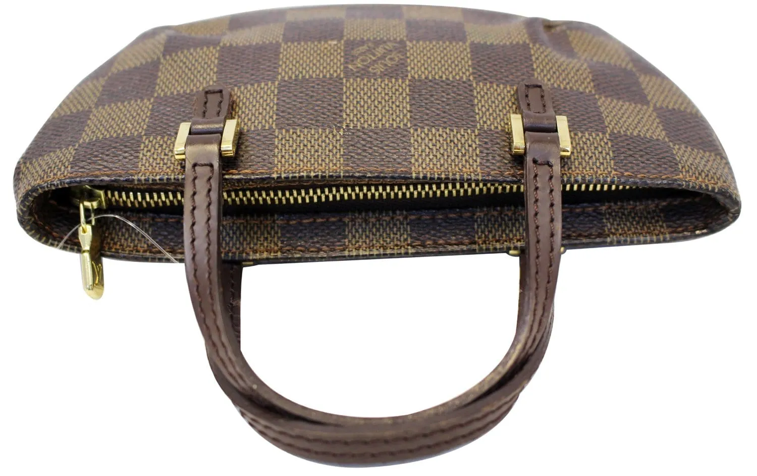 LOUIS VUITTON Damier Ebene Brown Pouch - Sale