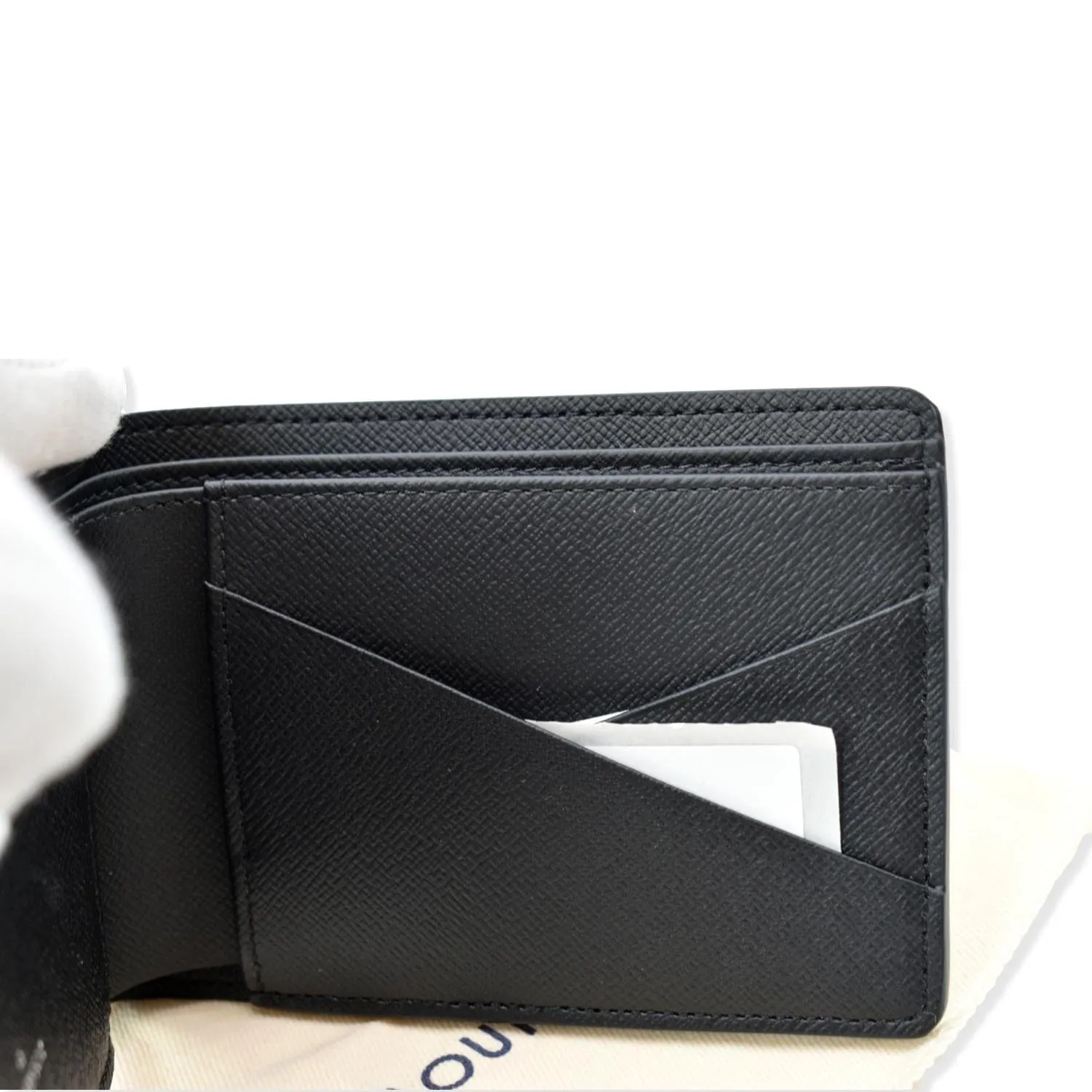 LOUIS VUITTON Damier Graphite Canvas Multiple Wallet Black