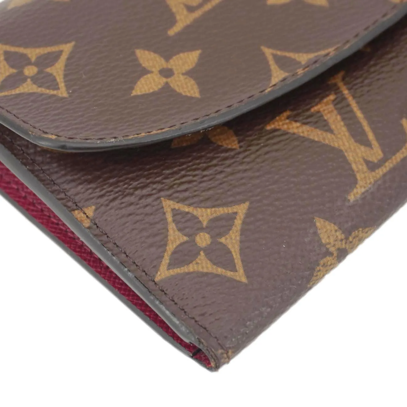 LOUIS VUITTON Emilie Monogram Canvas Wallet Fuchsia