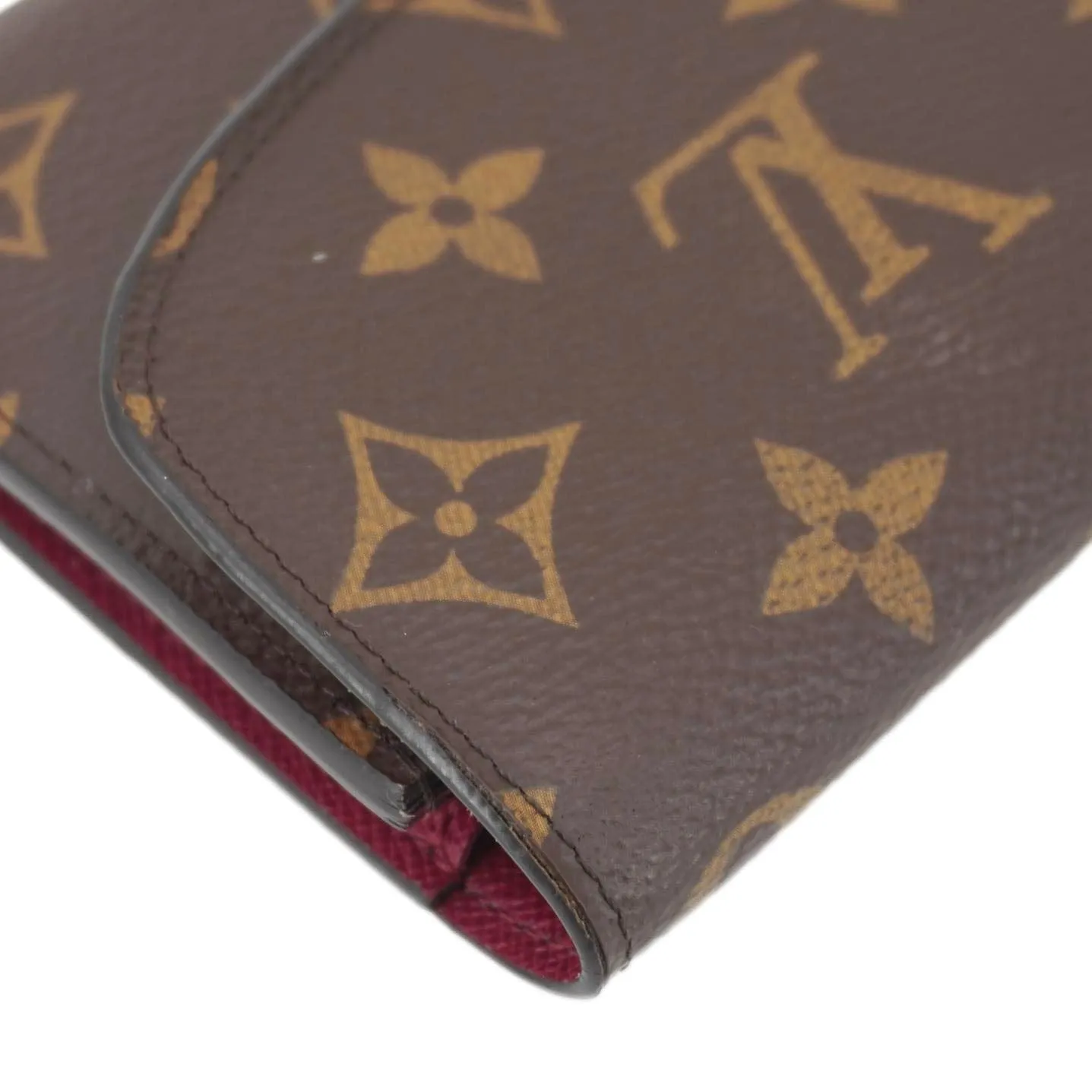 LOUIS VUITTON Emilie Monogram Canvas Wallet Fuchsia
