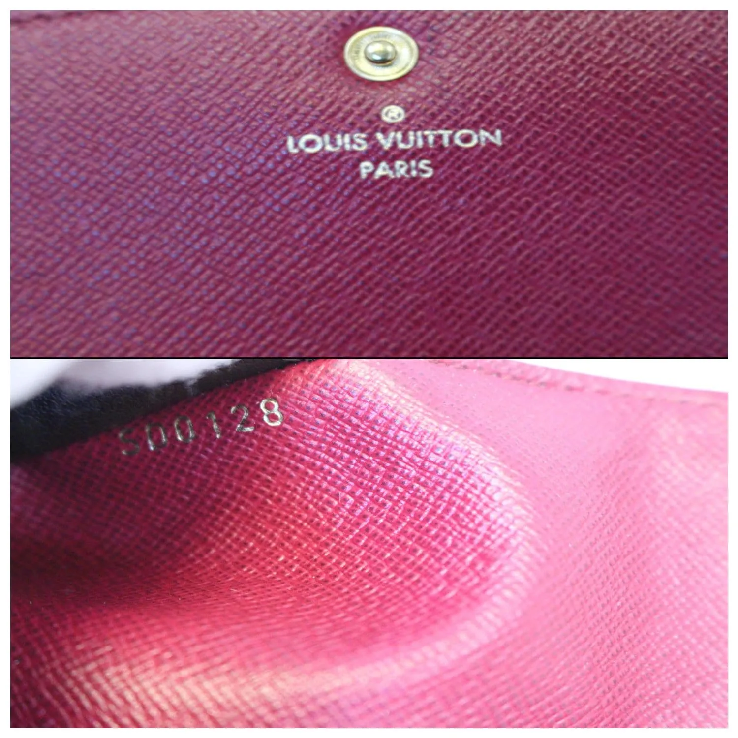 LOUIS VUITTON Emilie Monogram Canvas Wallet Fuchsia