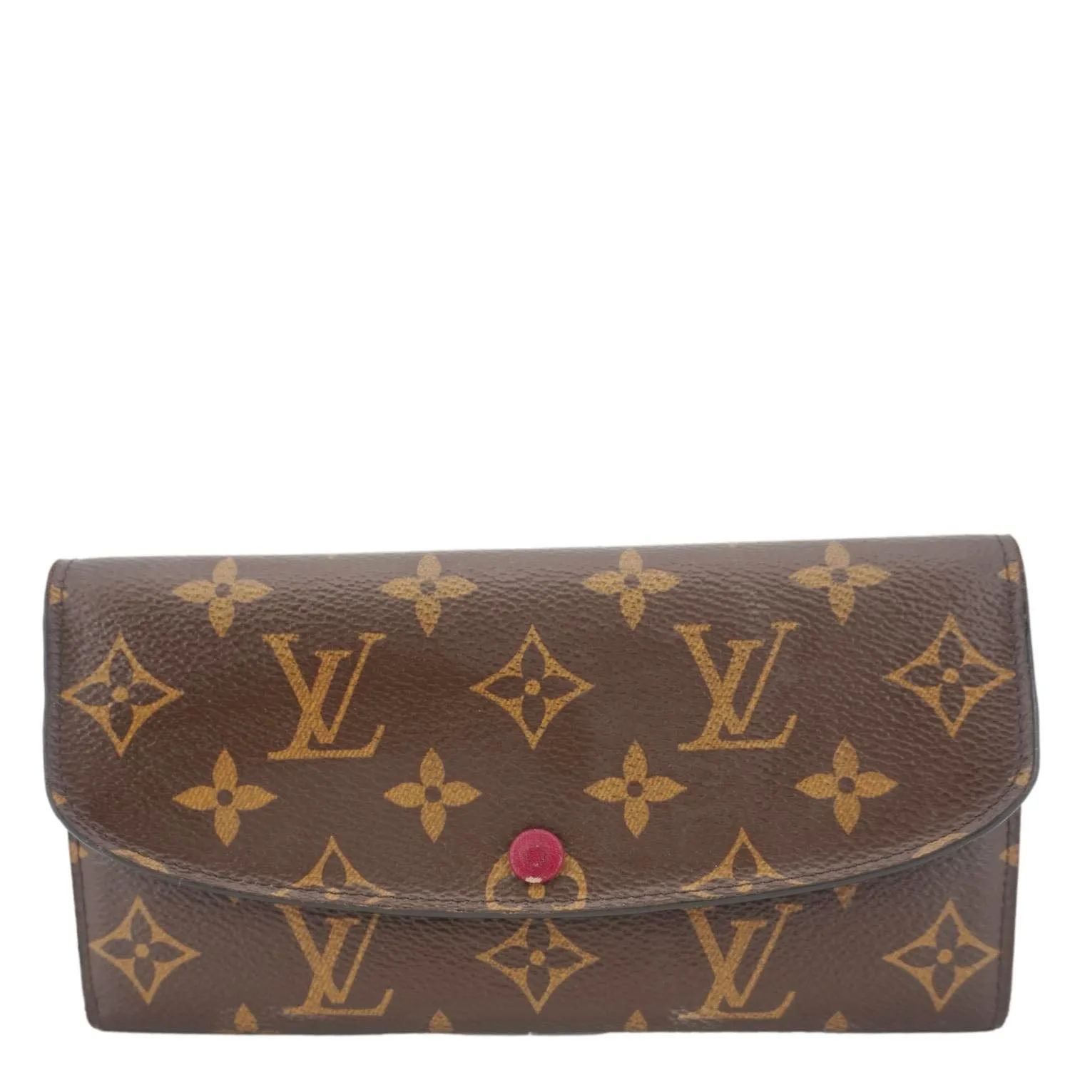 LOUIS VUITTON Emilie Monogram Canvas Wallet Fuchsia