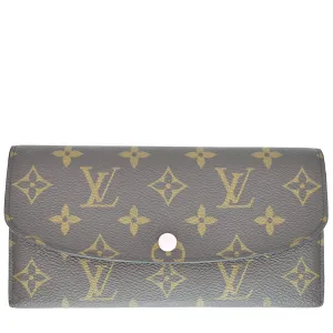 LOUIS VUITTON Emilie Monogram Canvas Wallet Rose Ballerine