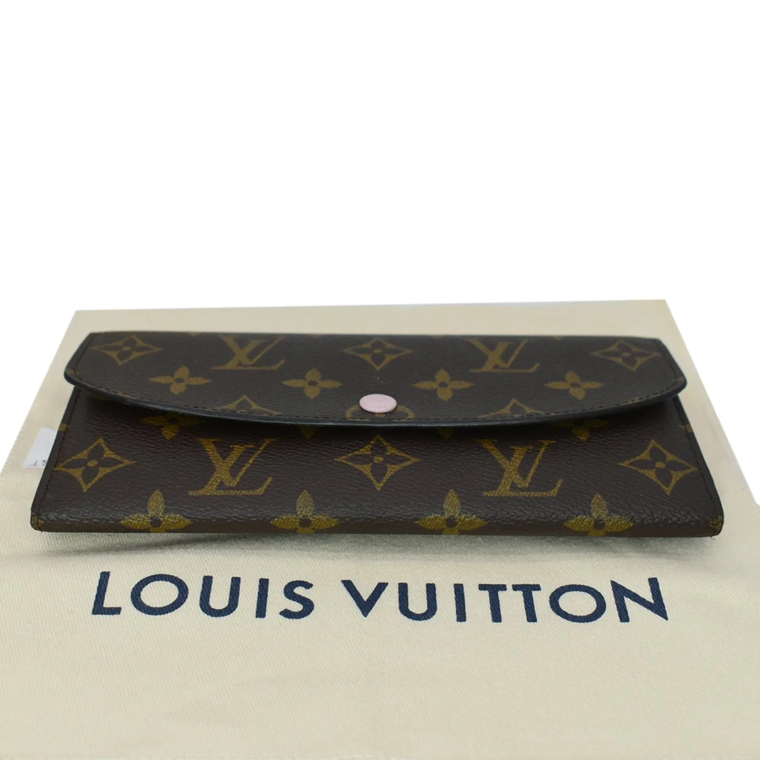 LOUIS VUITTON Emilie Monogram Canvas Wallet Rose Ballerine