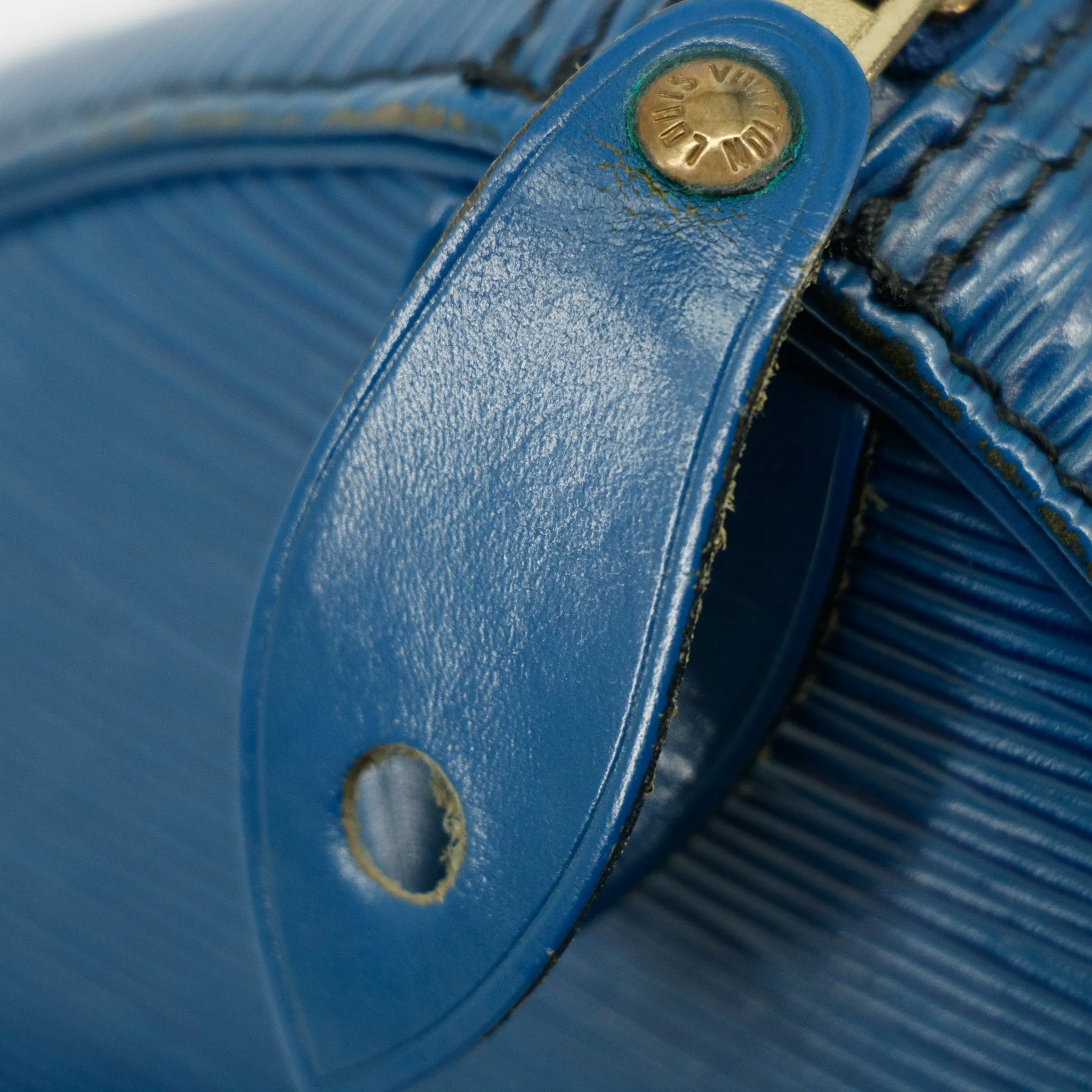 Louis Vuitton Epi Speedy 30 Hand Bag Toledo Blue #3042