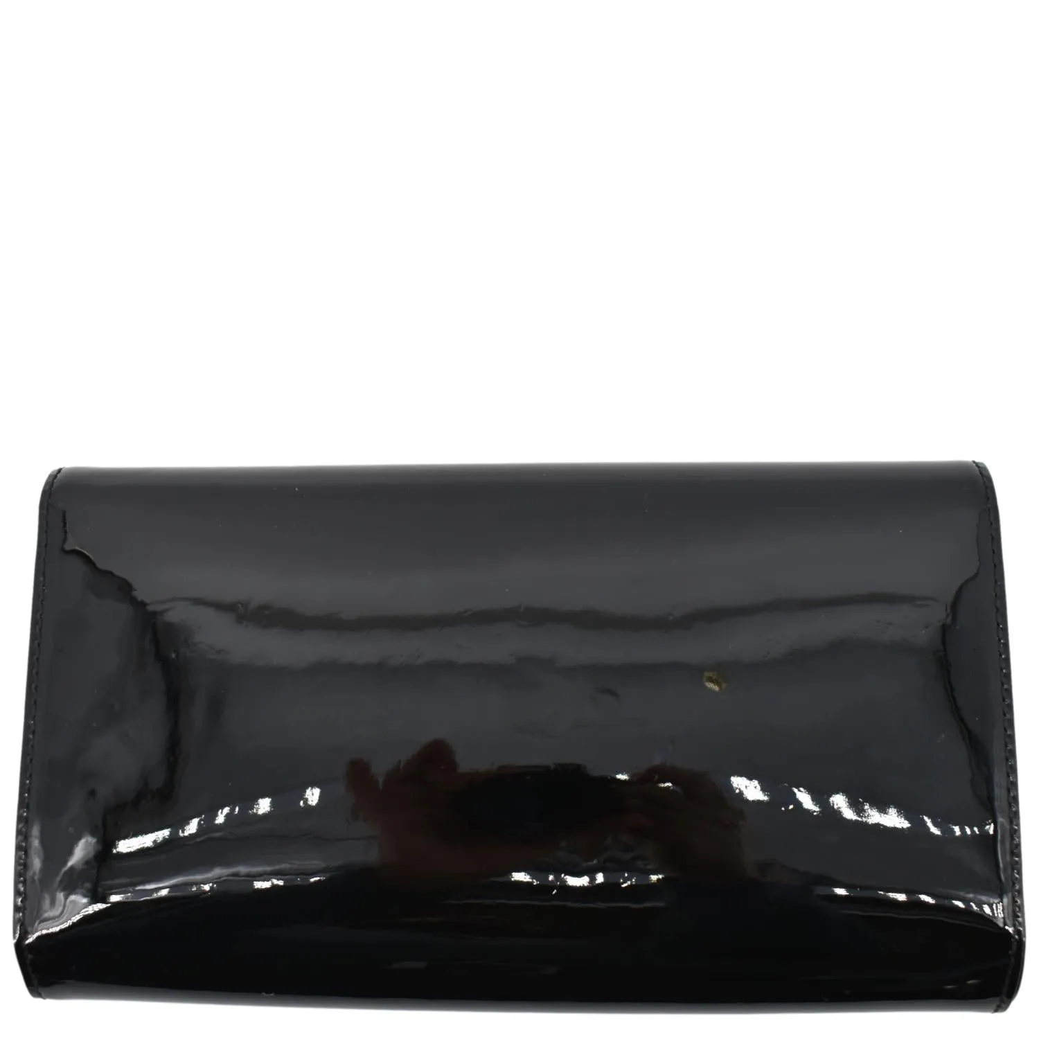 LOUIS VUITTON Louise Patent Leather Long Wallet Black