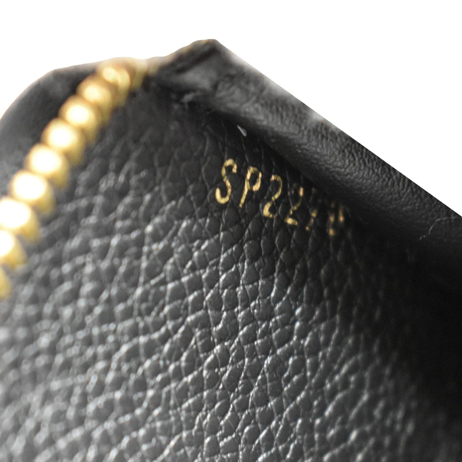 LOUIS VUITTON Monogram Empreinte Leather Zippy Wallet Black