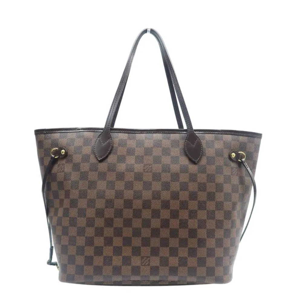 LOUIS VUITTON  Neverfull MM Damier Ebene Shoulder Bag Rose ballerine