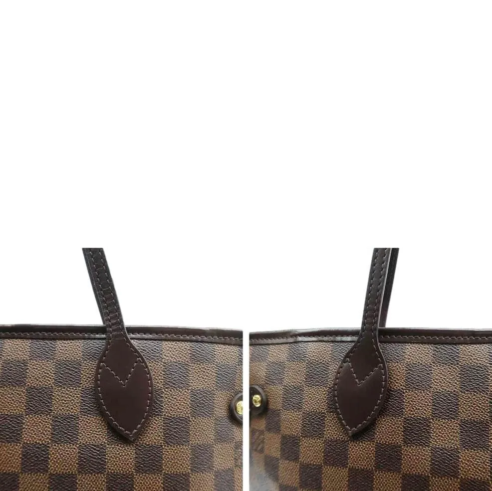 LOUIS VUITTON  Neverfull MM Damier Ebene Shoulder Bag Rose ballerine