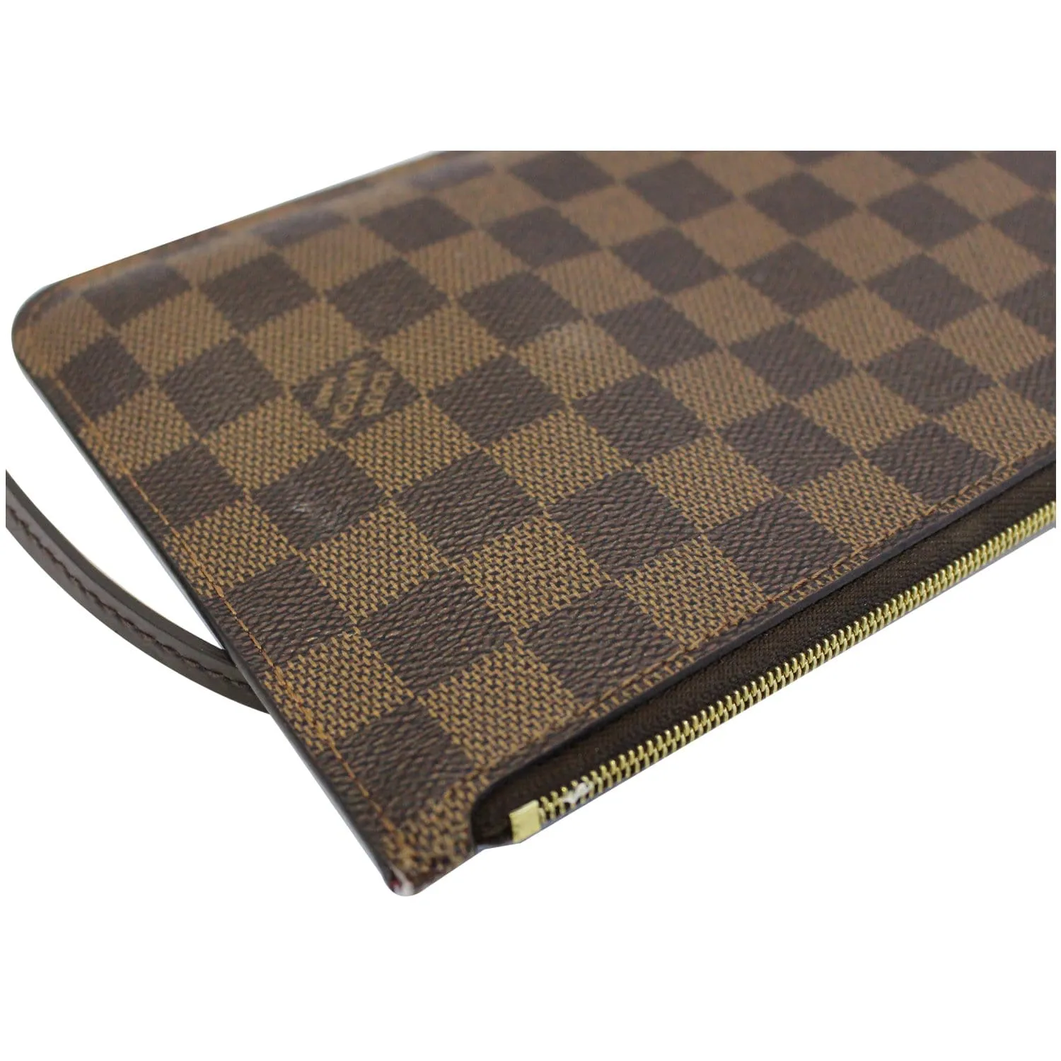 LOUIS VUITTON Pochette Wristlet Pouch Damier Ebene Neverfull MM/GM Brown
