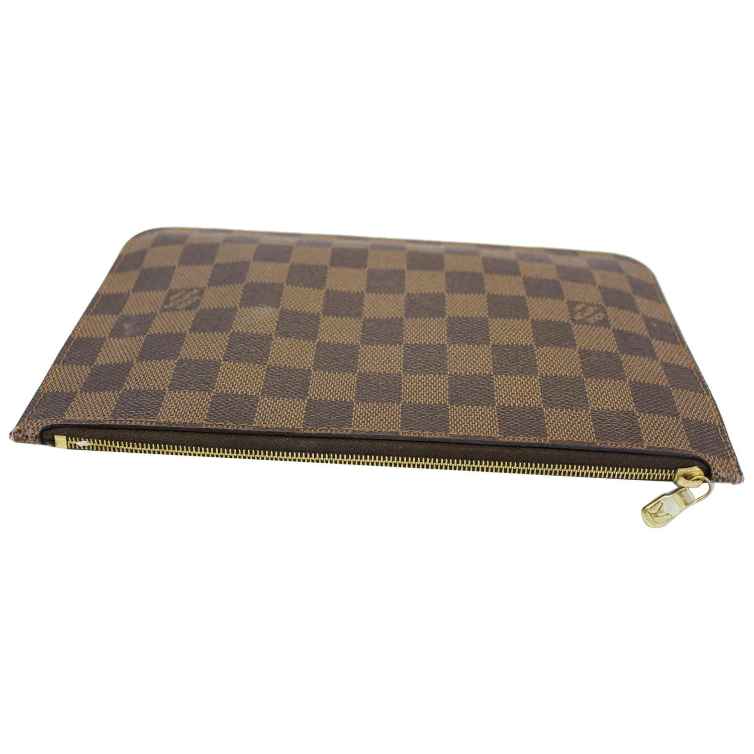 LOUIS VUITTON Pochette Wristlet Pouch Damier Ebene Neverfull MM/GM Brown