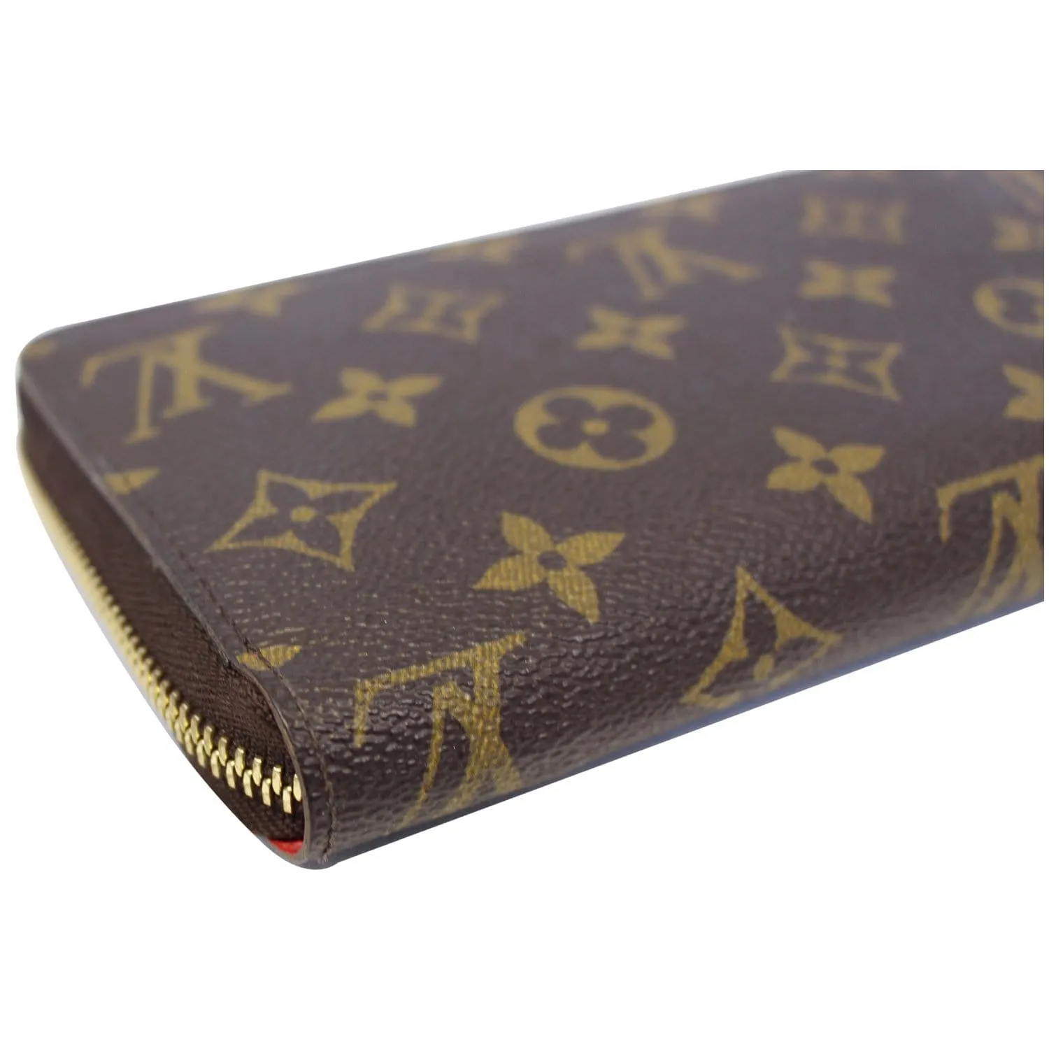 LOUIS VUITTON Zip Around Monogram Canvas Wallet Brown
