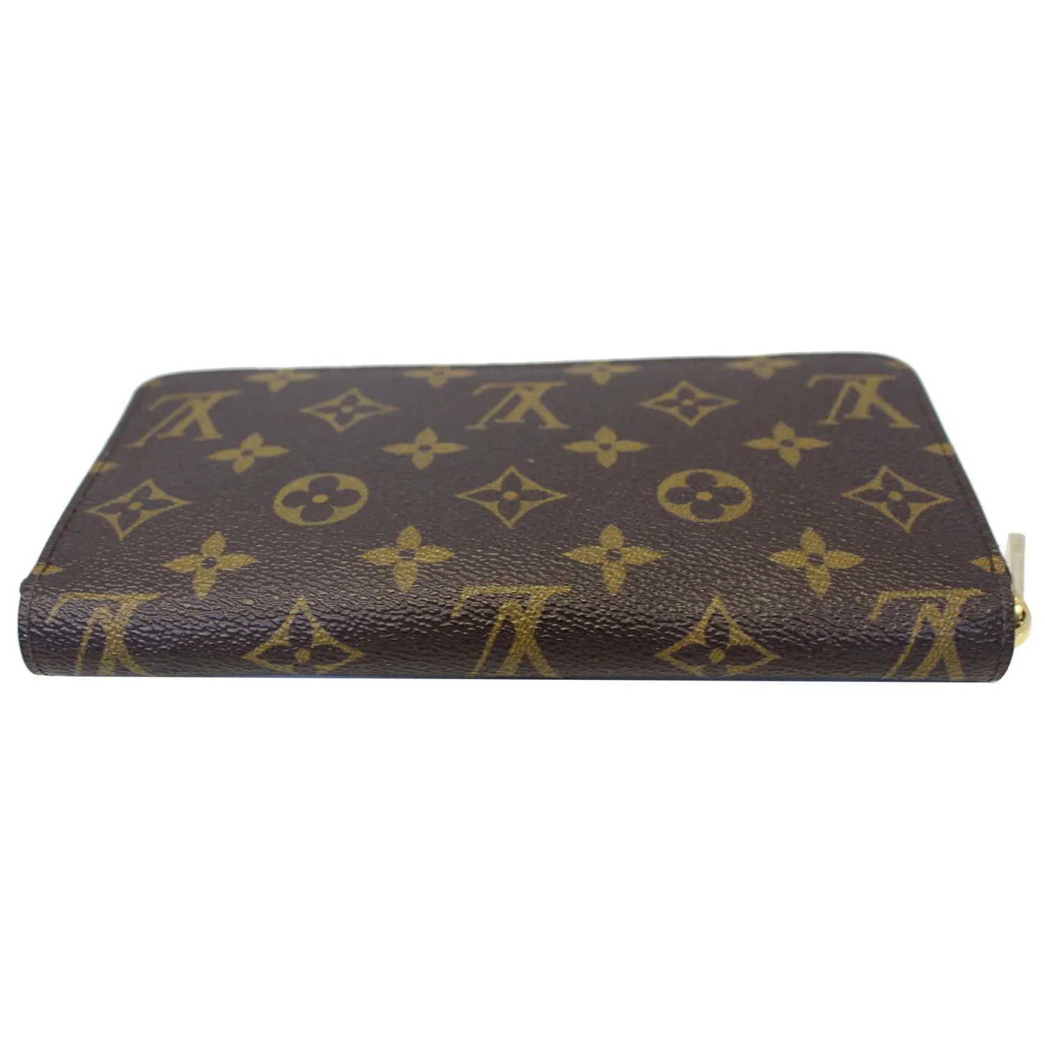 LOUIS VUITTON Zip Around Monogram Canvas Wallet Brown