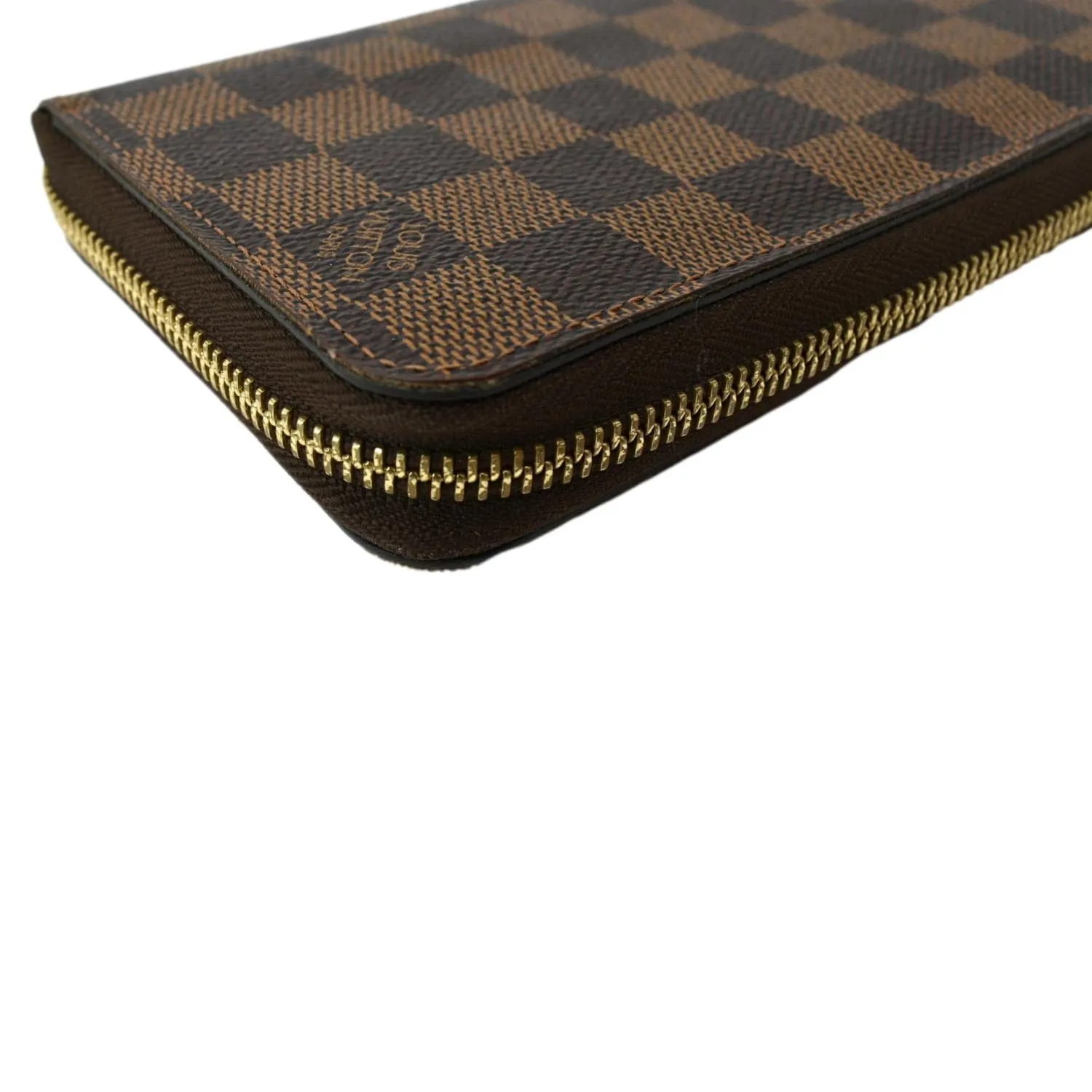 LOUIS VUITTON Zippy Long Damier Ebene Wallet Brown