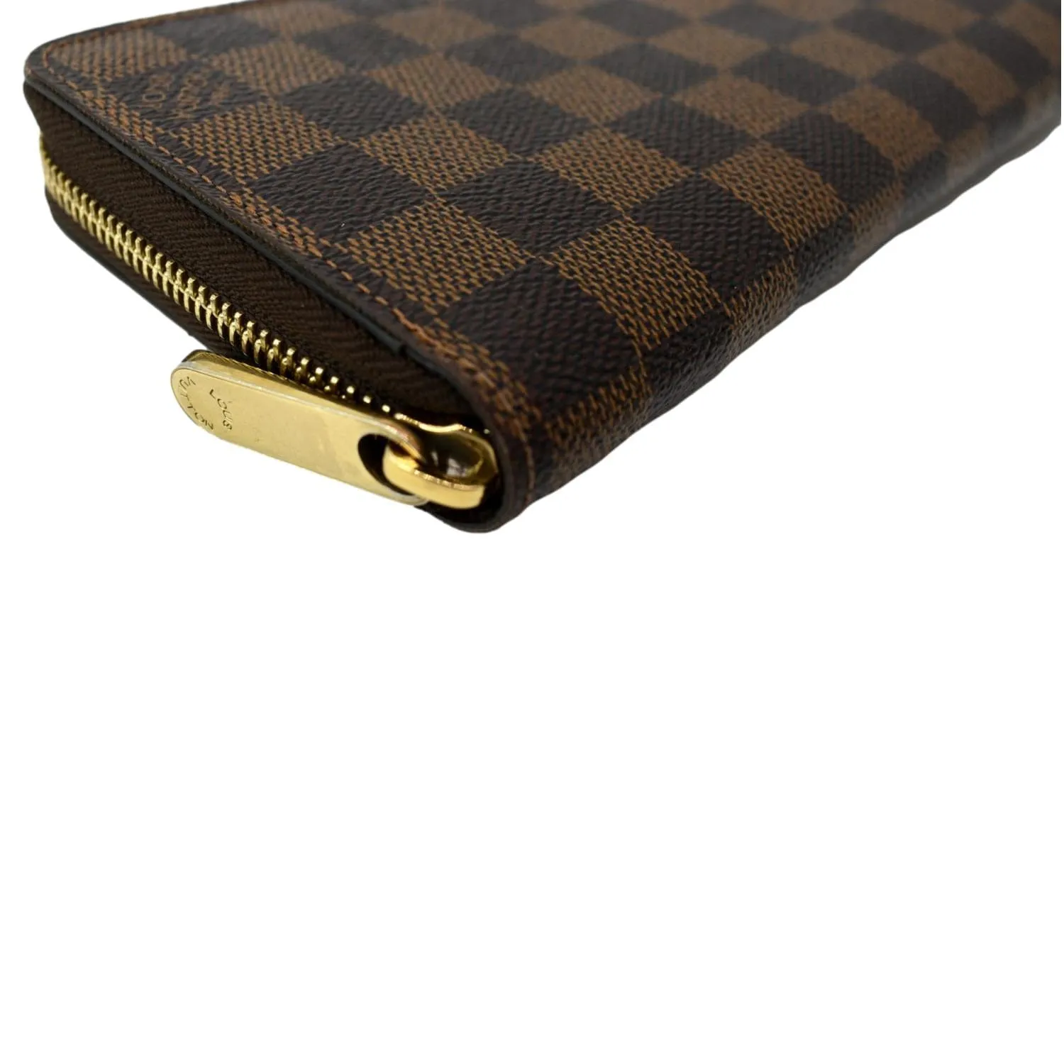 LOUIS VUITTON Zippy Long Damier Ebene Wallet Brown