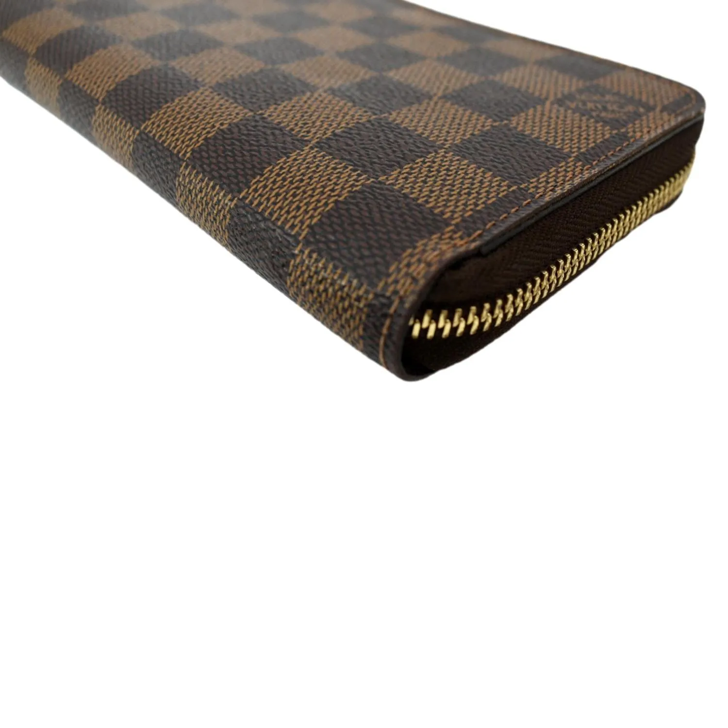 LOUIS VUITTON Zippy Long Damier Ebene Wallet Brown