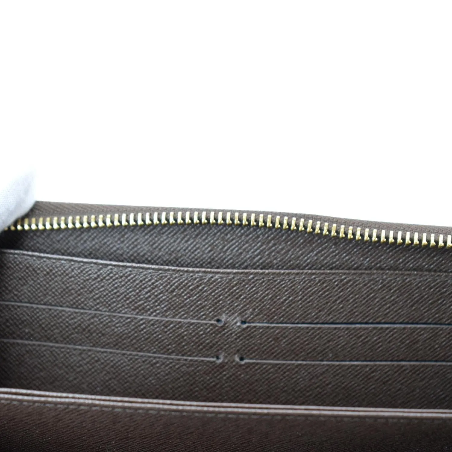 LOUIS VUITTON Zippy Long Damier Ebene Wallet Brown