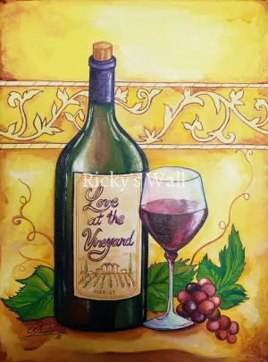 Love at the Vineyard- PREMIUM - 12 x 16 by A. Larrinaga