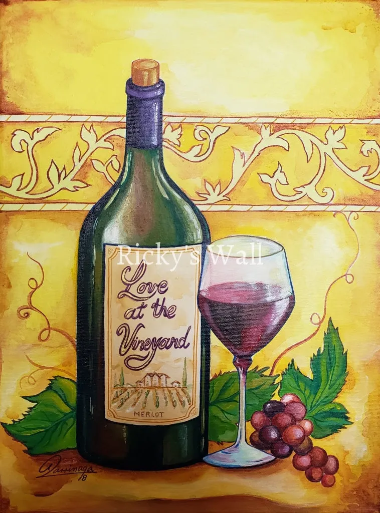 Love at the Vineyard- PREMIUM - 12 x 16 by A. Larrinaga