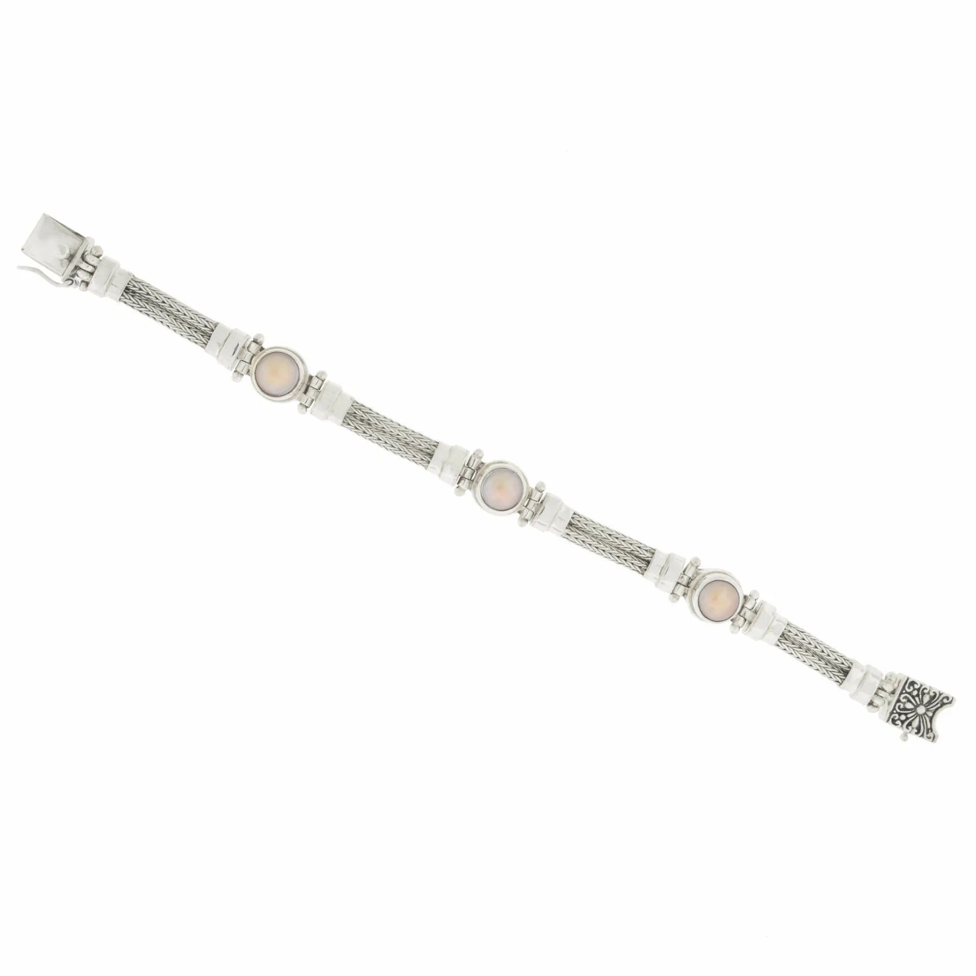 Lovely in Pink Three Pink Pearl Bali Bracelet