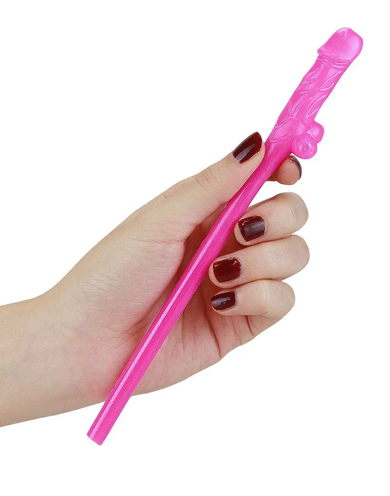 Lovetoy - Herbruikbare Piemel Drinkrietjes - Multicolour
