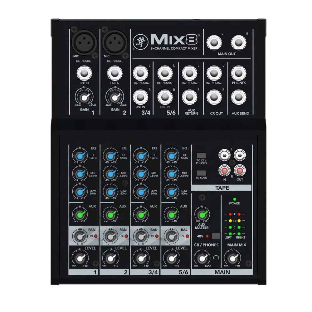 Mackie Mix 8 8-Channel Compact Mixer