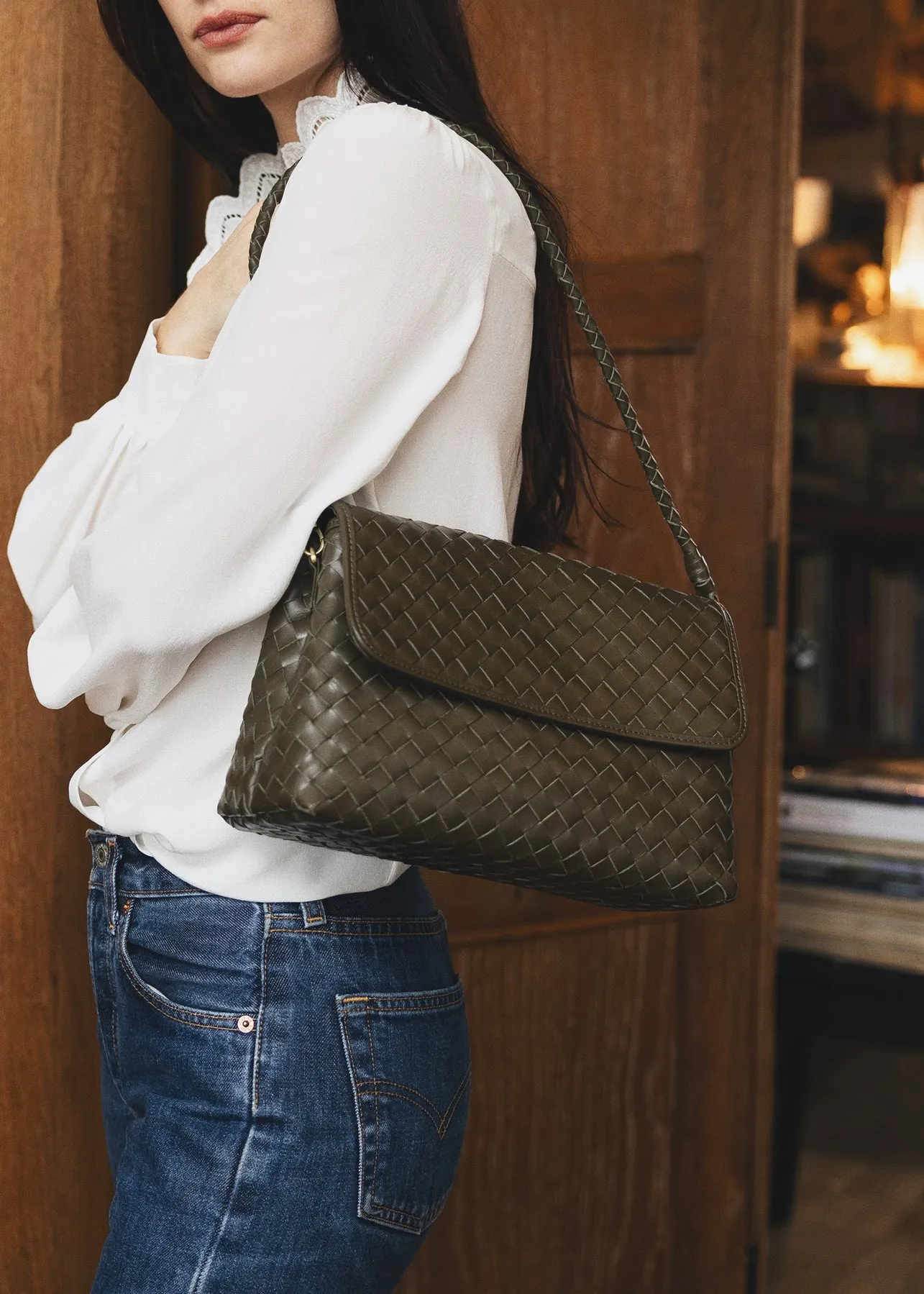 Madeleine Handbag in Olive