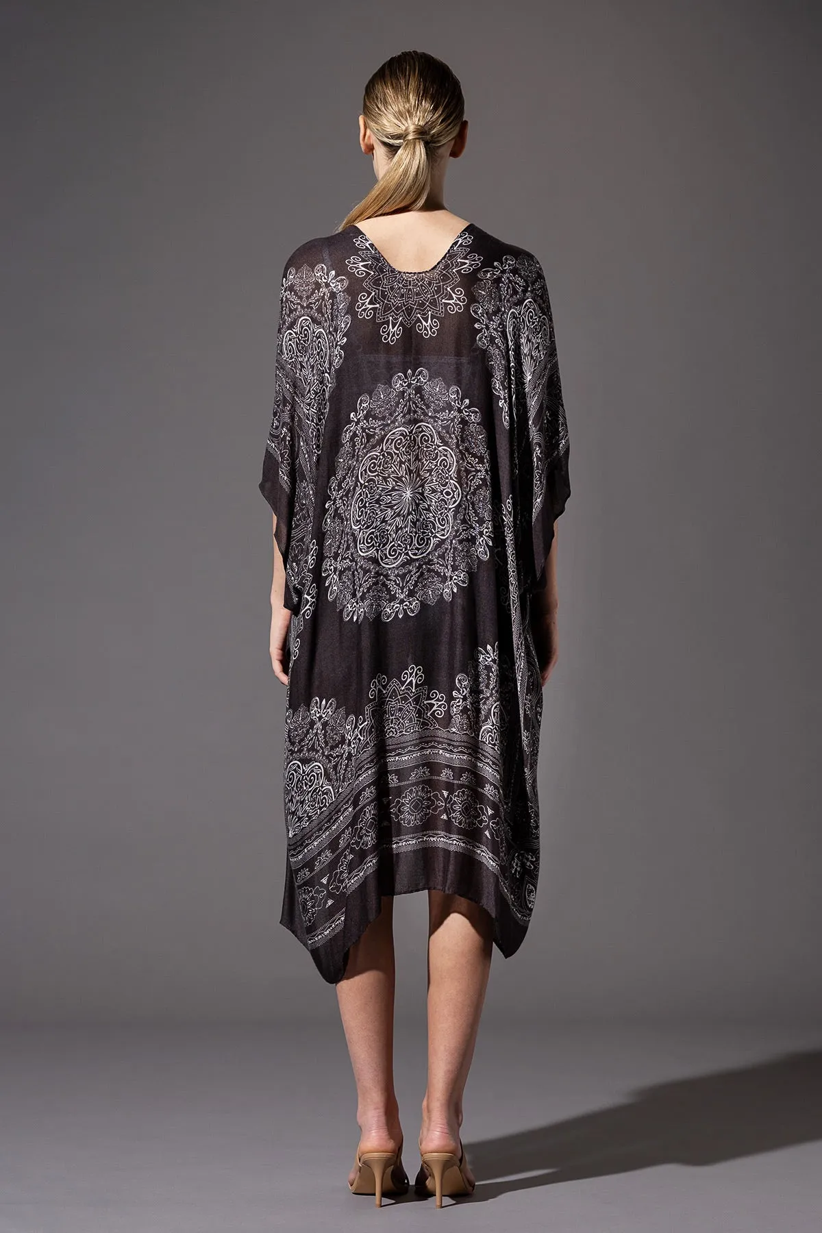 mandala print kimono